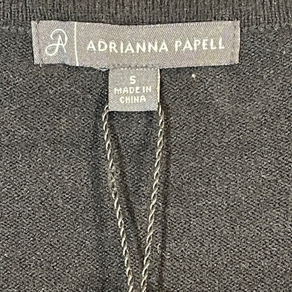 Adrianna Papell Black Cardigan Sweater Fancy Buttons Size S - Picture 3 of 7